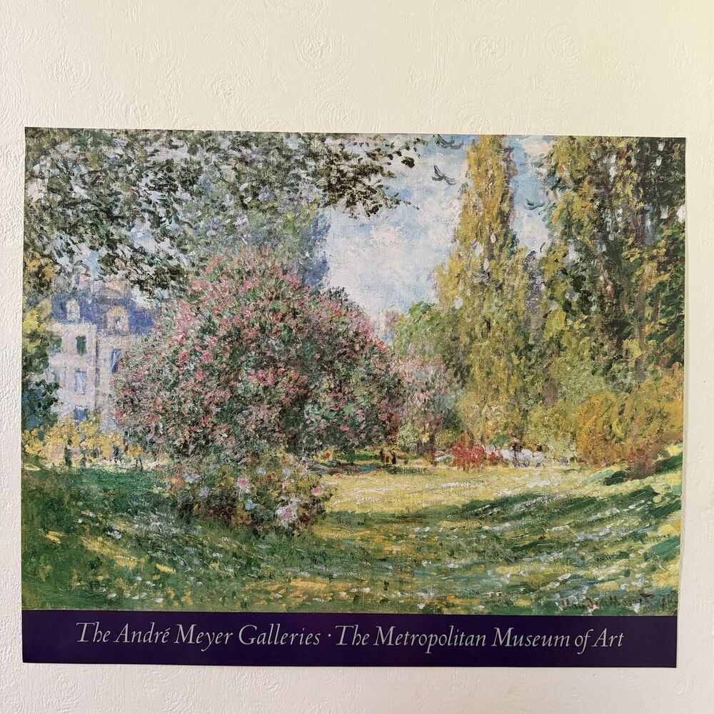 The Parc Monceau Monet Metropolitan Museum of Art Poster Print Large 30x37” 1987